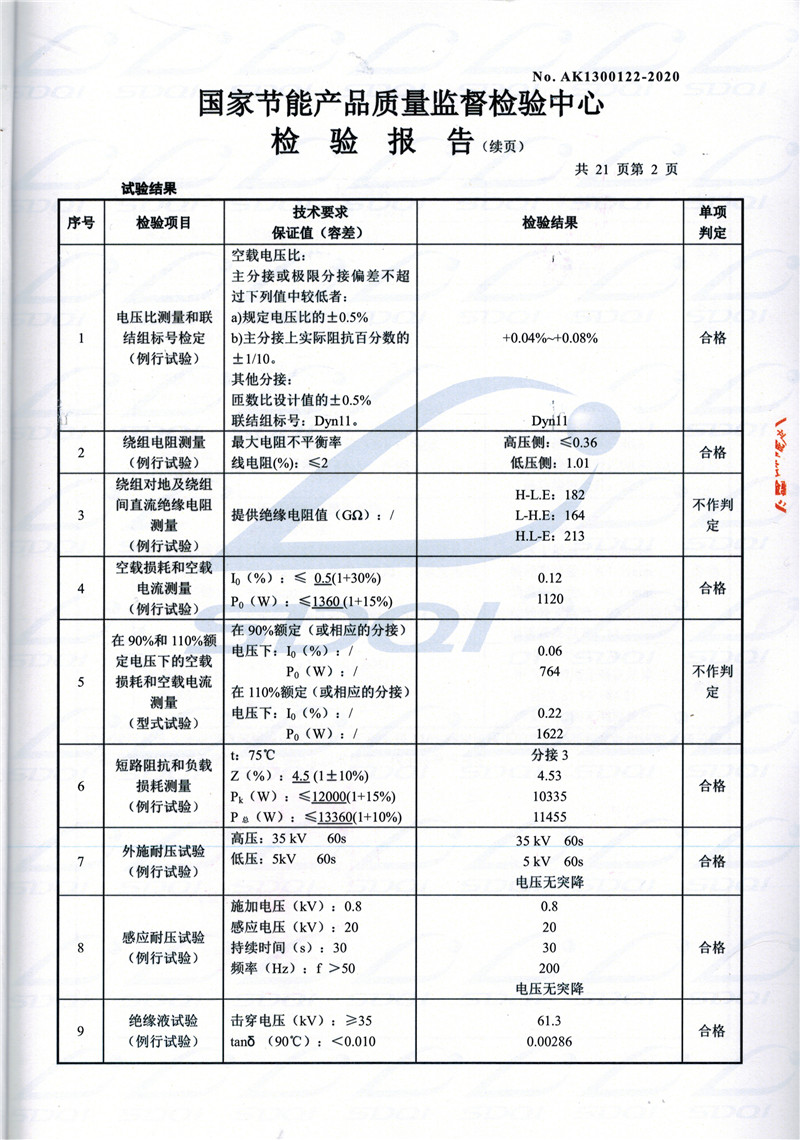 高低压试验报告-S11-1250泽州泽州泽州油浸式变压器-2.jpg